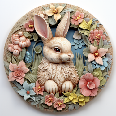 Easter Sign, 3D Bunny Look, DCO-12847, Sign For Wreath, 10